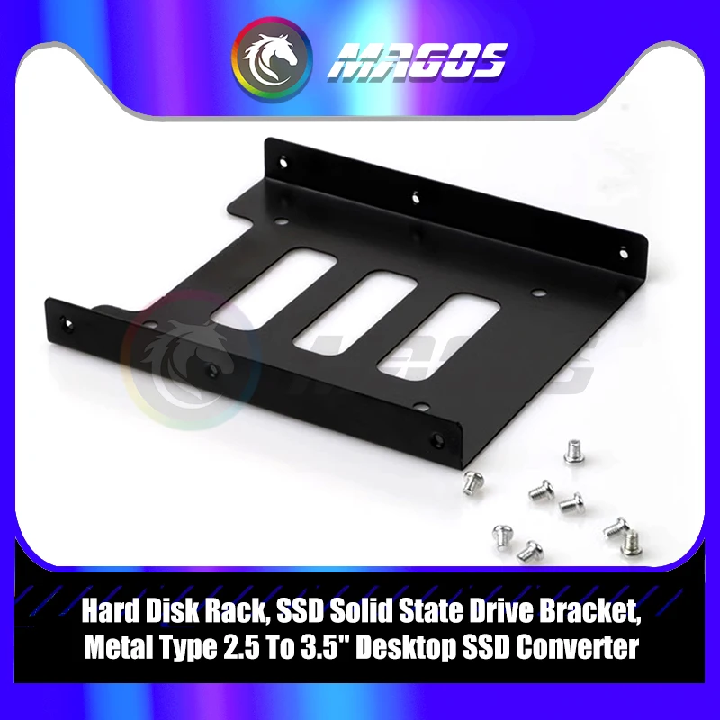 Convertidor de soporte de montaje SSD para computadora de escritorio, compatible con tipo metálico de 2,5 a 3,5 pulgadas - imagen 2