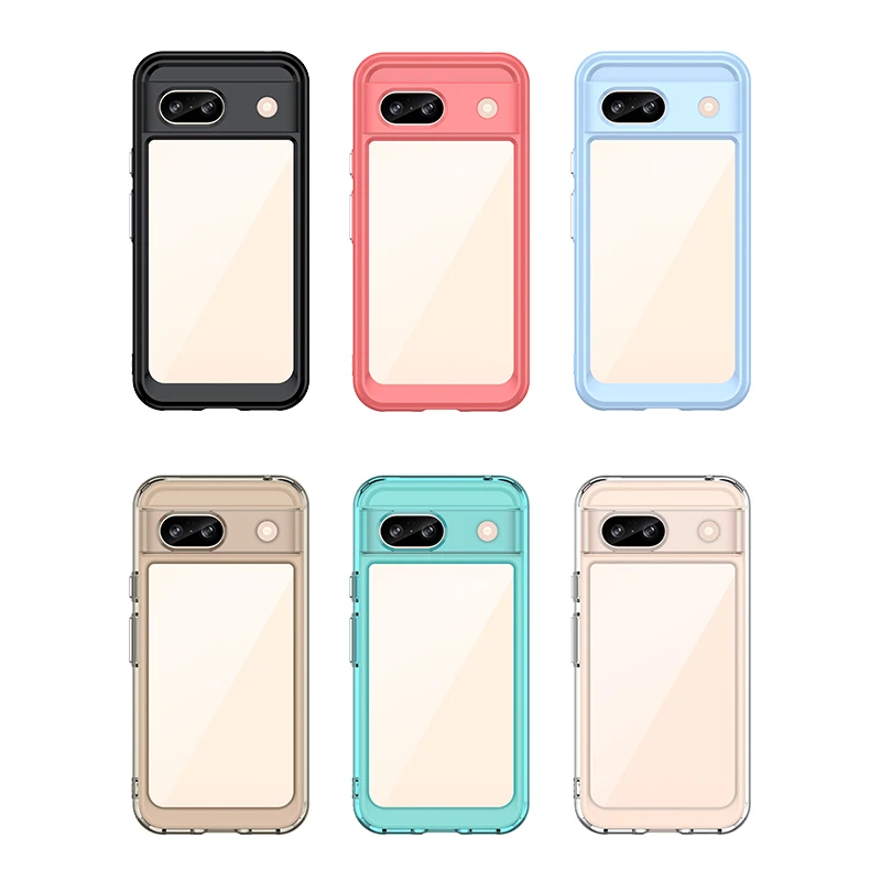 Para funda Google Pixel 8A funda Google Pixel 8A Capas nuevo teléfono a prueba de golpes parachoques trasero Color transparente Fundas Google Pixel 8A - imagen 3