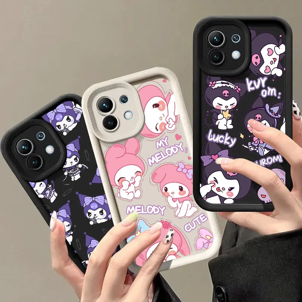 Sanrio Kuromi My Melody Anime fundas de teléfono para Xiaomi 14T 14 13T Pro 12 13 11 Lite POCO F3 F5 X3 X5 X6 M5 M6 Pro cubierta a prueba de golpes - imagen 3
