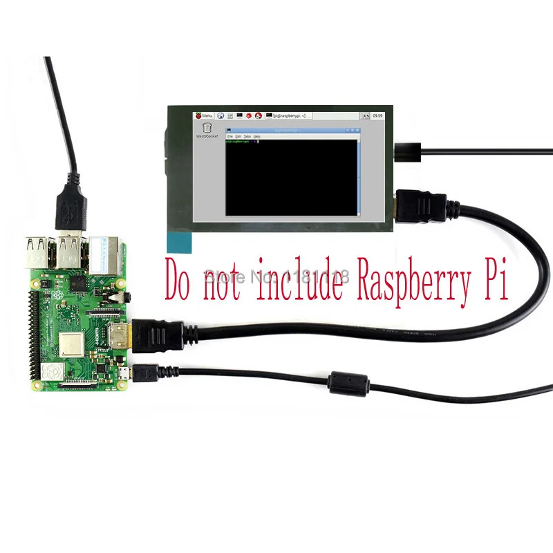 Pantalla táctil capacitiva para Raspberry Pi 4B, pantalla LCD IPS de 3,5 pulgadas, compatible con HDMI 480 × 800 para PI4 / 3B + / Jetson Nano
