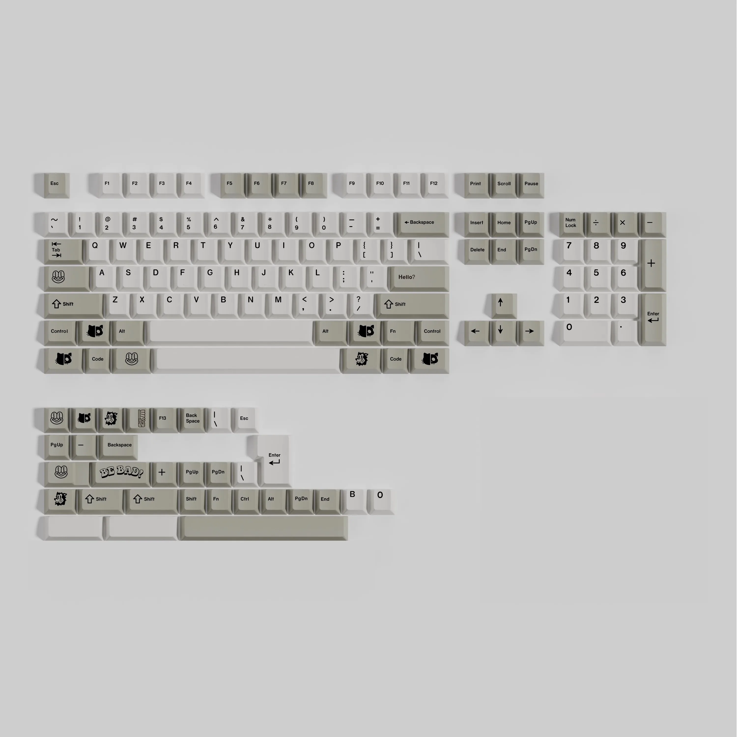 1 Juego de teclas Clone SP DCS Deadbeats, teclas subcama de tinte PBT, teclas a prueba de luz con perfil de cereza para interruptor MX GMK Rubrehose - imagen 3