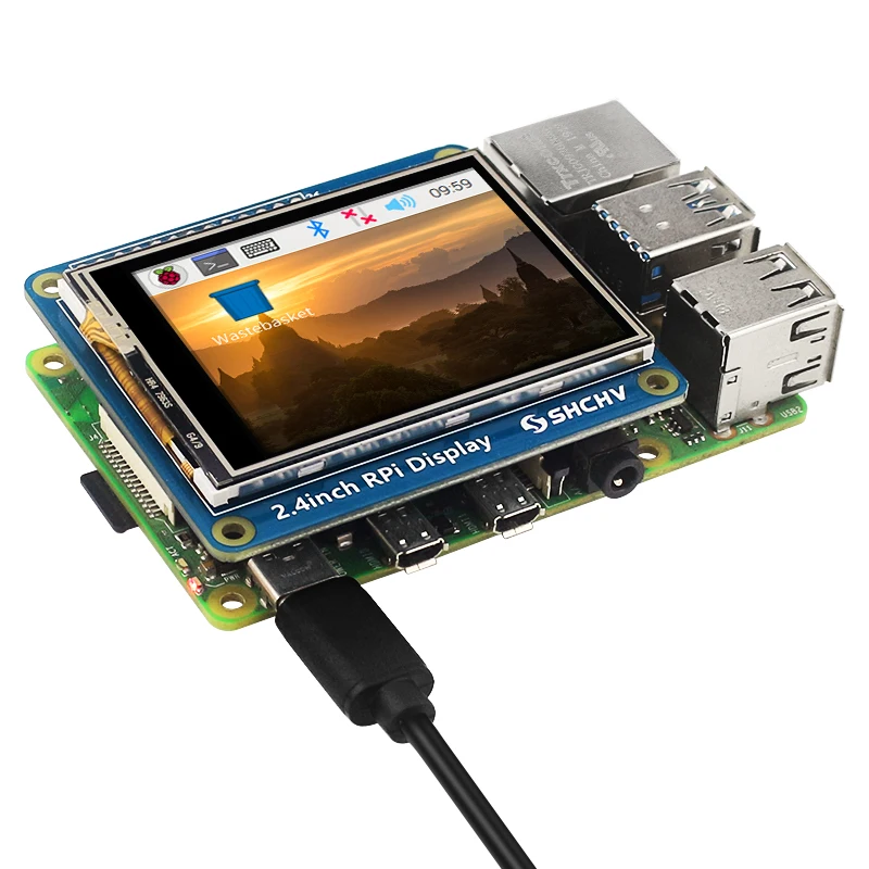 Pantalla táctil Raspberry Pi de 2,4 pulgadas interfaz SPI TFT LCD pantalla de 320 × 240 píxeles retroiluminación LED para Raspberry Pi 4B 3B + Zero 2 W - imagen 4