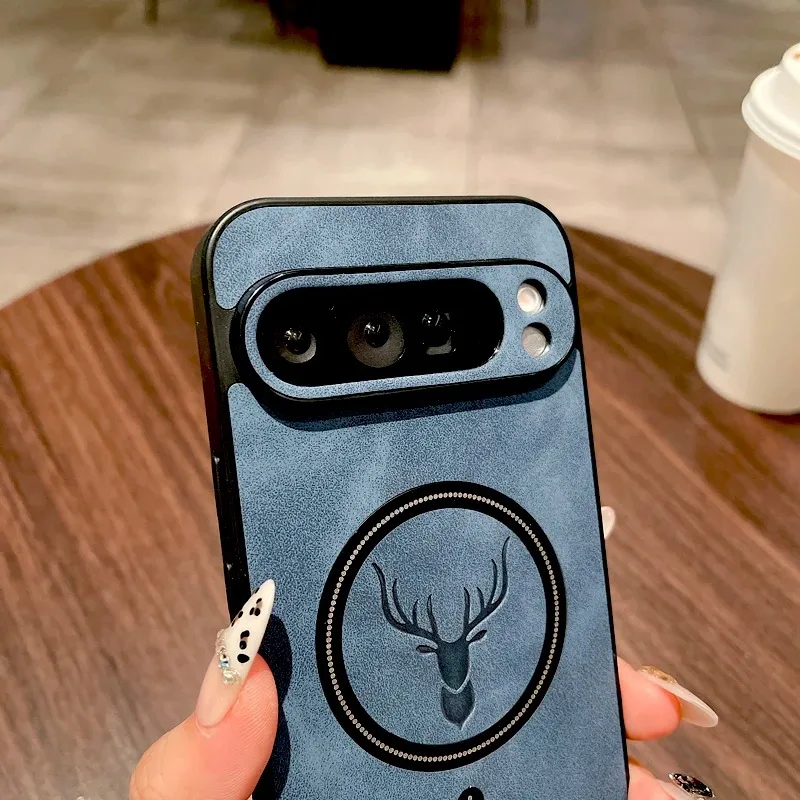 Funda de cuero de lujo para teléfono Magsafe con carga inalámbrica magnética para Google Pixel 10 9 ProXL 10 9 Pro 9 9A 10 9 Pro XL fundas - imagen 3