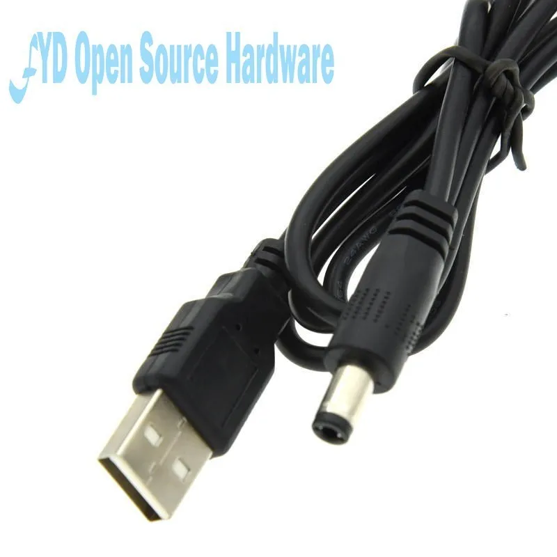 Cable de alimentación USB a DC5.5 x 2,1mm 5V9V12V boost cable USB para placa de desarrollo uno-r3 esp8266 esp32 - imagen 4