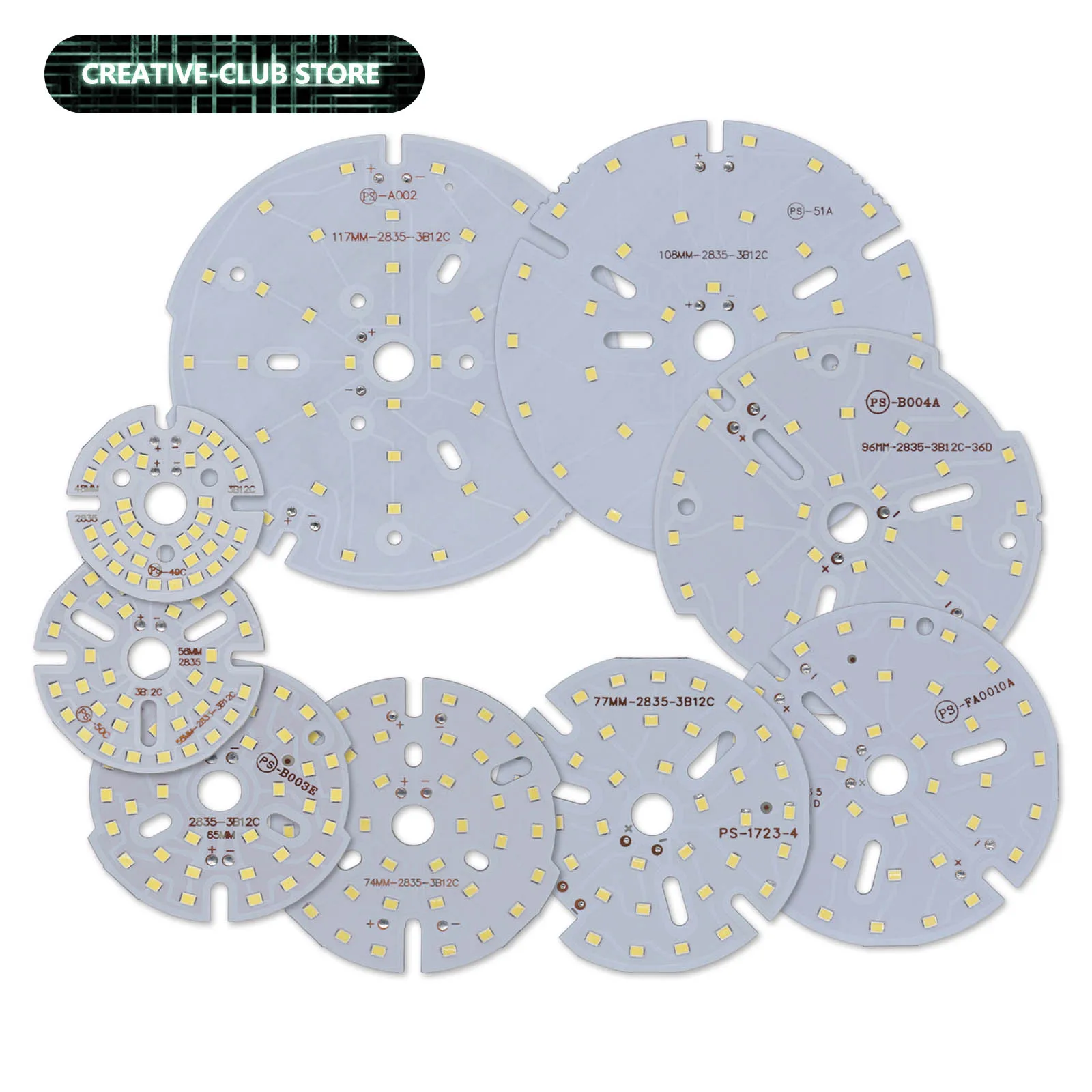 Chip LED SMD 12W DC35-37V 2835 tablero de luz de brillo DIY para luz descendente LED PCB de techo con placa de lámpara de repuesto de bombilla LED - imagen 2