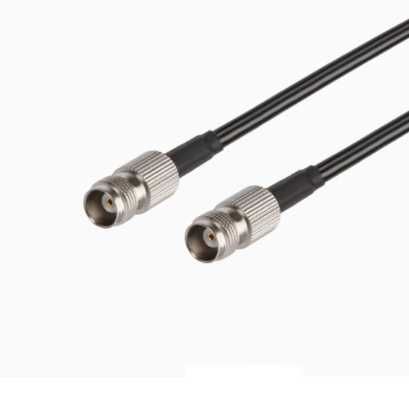 Cable RG58 TNC macho a TNC macho hembra conector Jack conector de ángulo recto RG-58 50-3 Cable de puente pigtail RF - imagen 5