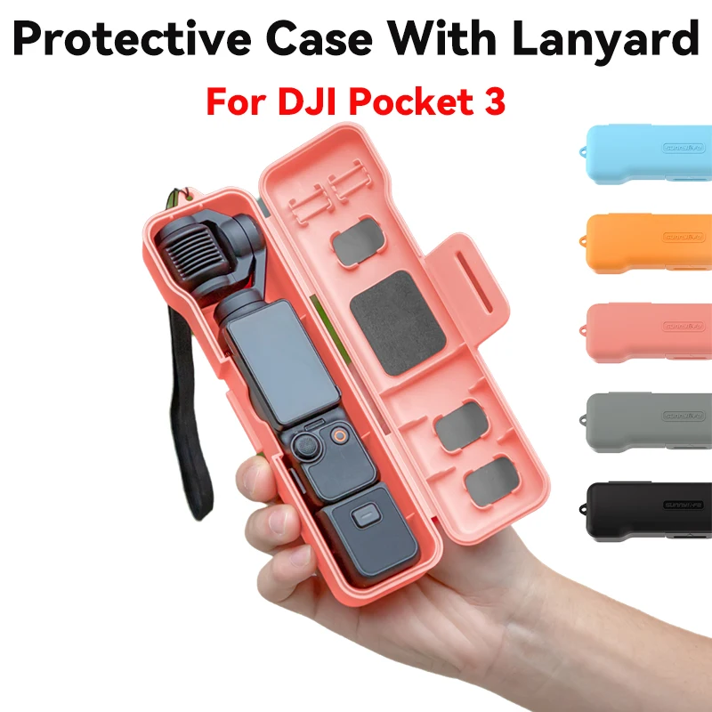 Para DJI Osmo Pocket 3 carcasa protectora antipolvo cubierta de lente de cámara bolsa de almacenamiento compacta caja con cordón para accesorios Vlog - imagen 2