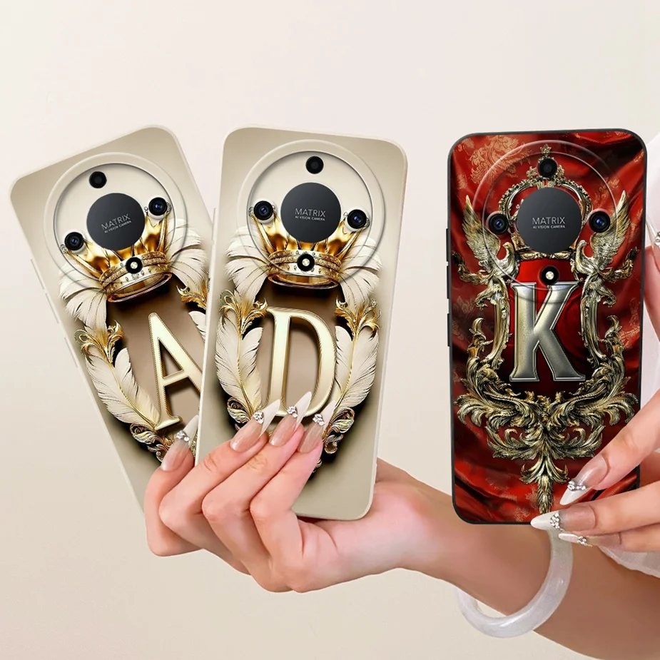 Para Honor X9a funda RMO-NX1 Cool corona letras cubierta suave TPU funda de teléfono para Honor Magic 5 Lite Magic5Lite HonorX9a Fundas parachoques