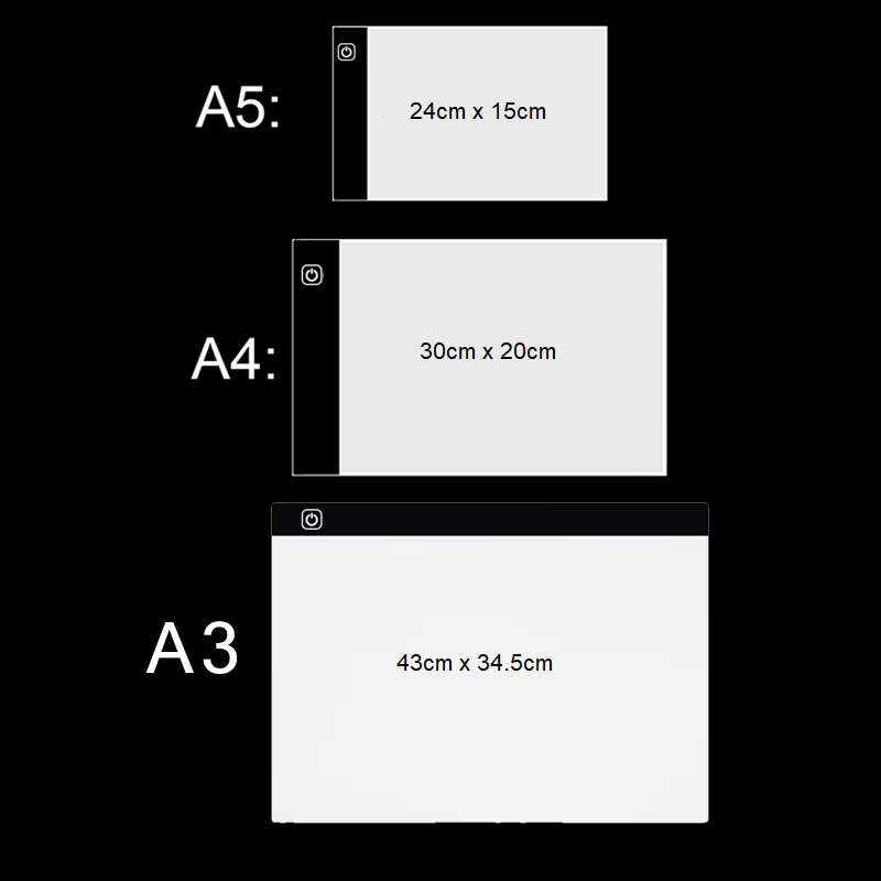 Almohadilla LED A3/A4/A5 – Luz regulable para pintura de diamantes - imagen 2