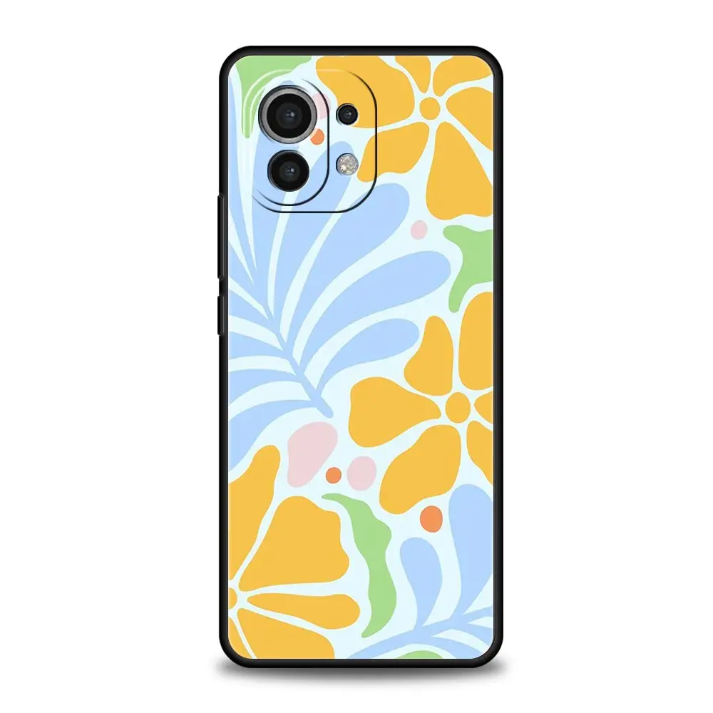 Funda de teléfono para Xiaomi Mi 15 14 14T 13T 12T Pro 12 13 11 Lite 5G 11T X6 X5 Pro cubierta suave de TPU mercado de flores abstractas - imagen 2