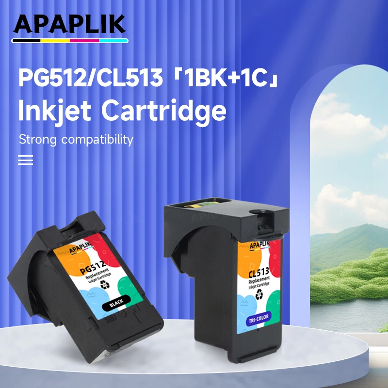 APAPLIK PG512 CL513 512XL 513XL cartucho de tinta de impresora para Canon PG 512 CL 513 XL Pixma MP230 MP250 MP240 MP270 recarga