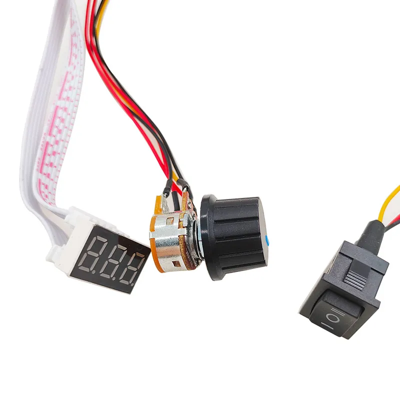 Controlador de velocidad PWM motor de CC pantalla Digital 0 ~ 100% módulo de accionamiento ajustable entrada MAX60A 12V 24V - imagen 5