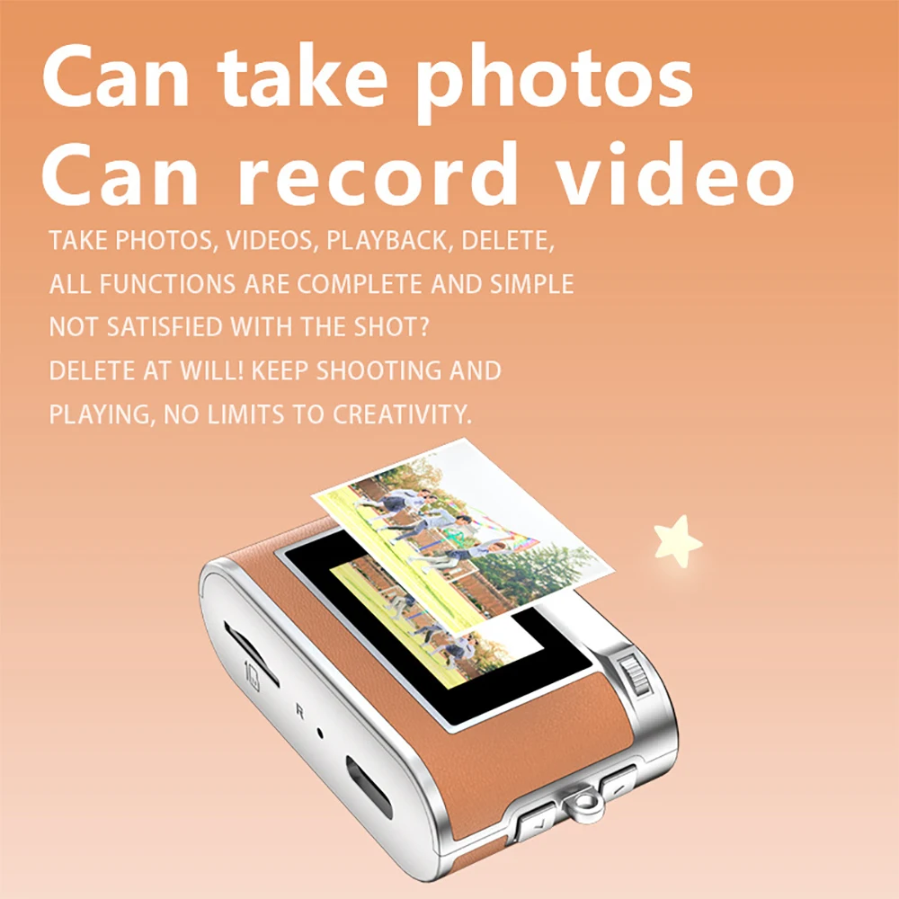 Mini cámara Digital Retro para Campus, cámara fotográfica HD para viajes al aire libre, cámara portátil para niños con pantalla de 0,96 pulgadas, cámara de vídeo portátil - imagen 4