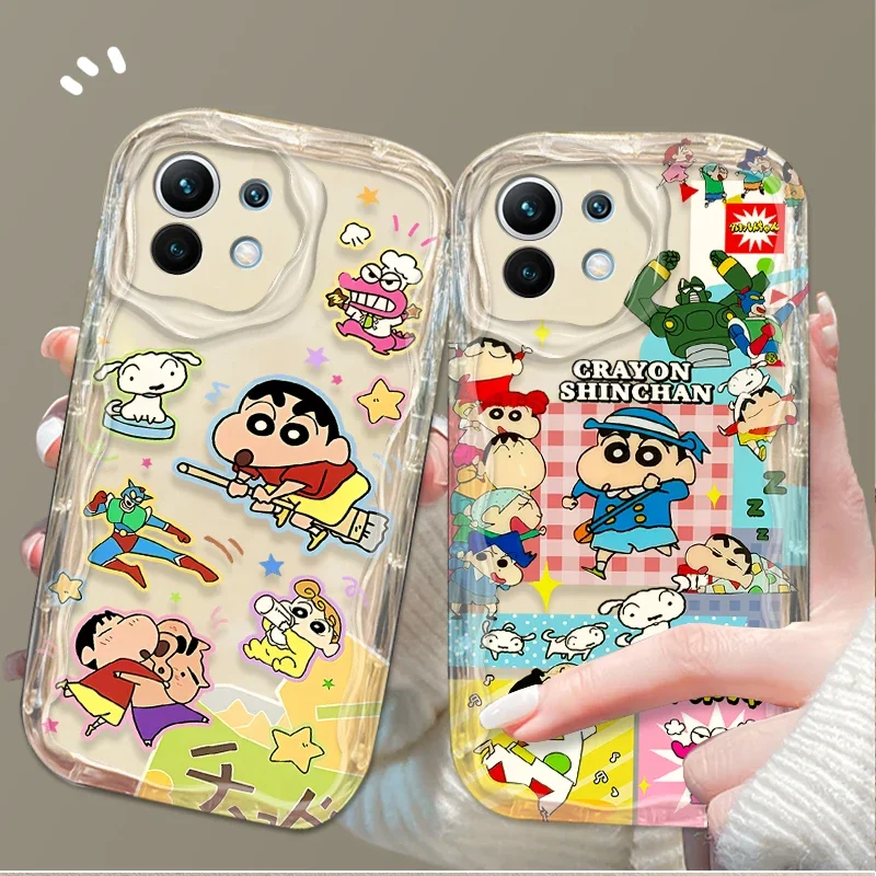Funda C-Crayon S-ShinChan para Xiaomi Poco X6 X7 X3 X5 F6 F5 NFC F4 F3 M6 Pro 4G Mi 13 12 11 Lite 5G 14 13T 14T Pro C65 C75 M5S - imagen 2
