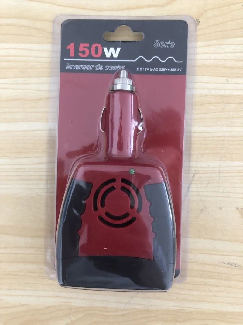 Inversor de corriente portátil para coche, convertidor de voltaje automático, adaptador multifuncional, Cargador USB, 12V a 220V - imagen 4