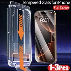 Protector de pantalla de vidrio templado para iPhone X-16 Pro Max