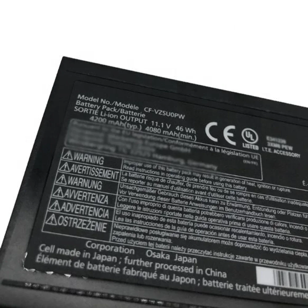 Nuevo Original y genuino CF-VZSU0PW 11,1 V 46Wh batería de ordenador portátil para Panasonic Toughbook CF-54 serie CF-VZSU0PR, etc. - imagen 2