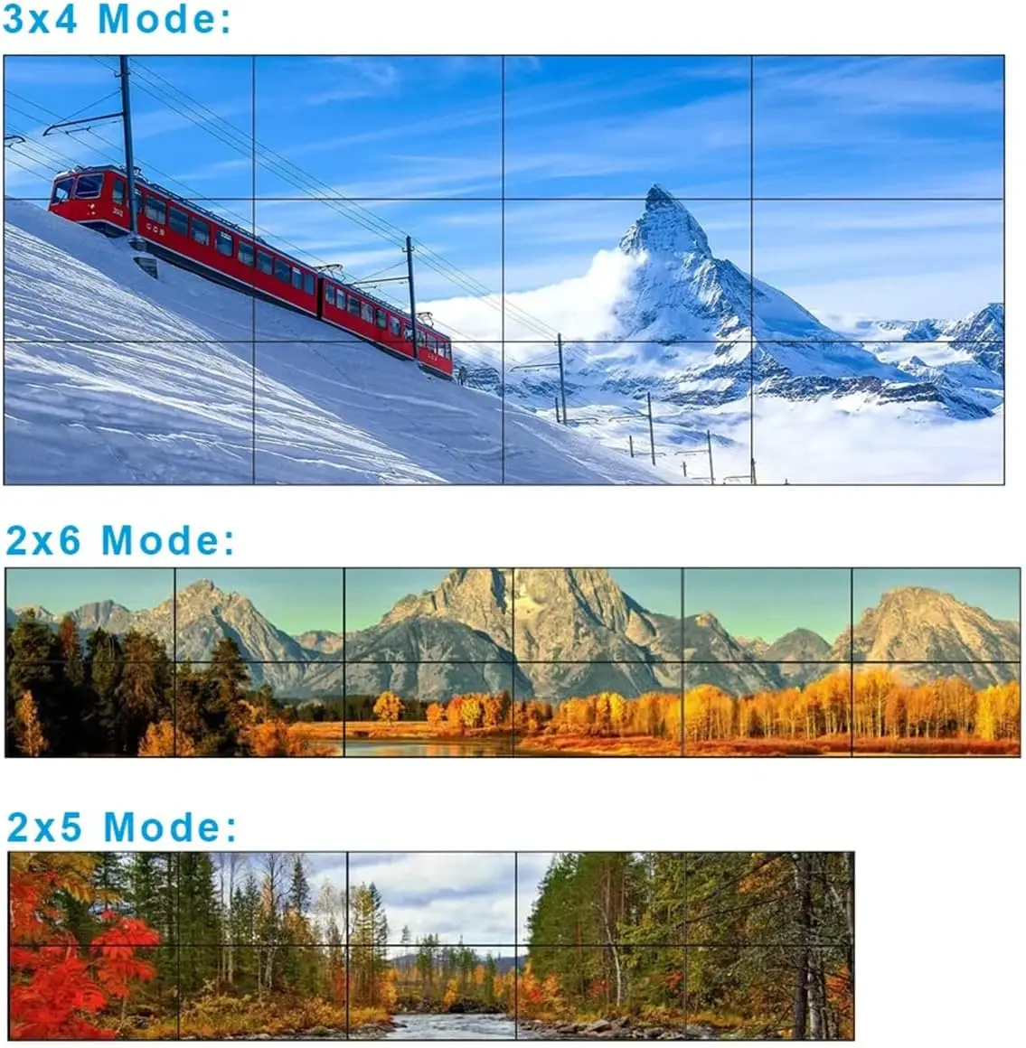 Controlador de pared de vídeo HDMI 4K, de TV empalmador 2x2, 3x3, 2x4, 2x5, 2x6, 1x16 procesador Multi pantallas 3 1x4 - imagen 4