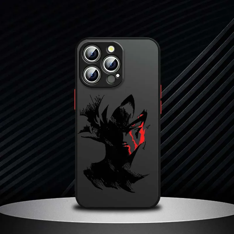 D-Dragon Ball Cool Son Goku Art para Apple iPhone 17 16 15 14 13 12 11 Air Plus Pro Max funda de teléfono translúcida esmerilada - imagen 4