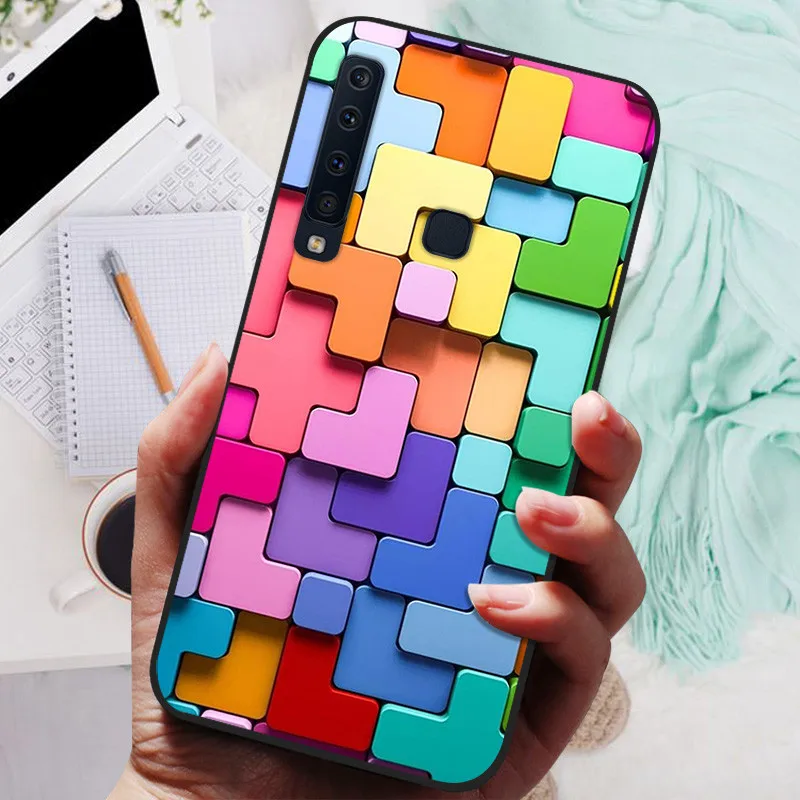 Para Samsung A9 2018 Funda nueva TPU silicona a prueba de golpes Funda de teléfono de gato para Samsung Galaxy A9 A7 2018 A 9 A920 Funda impresión suave - imagen 4