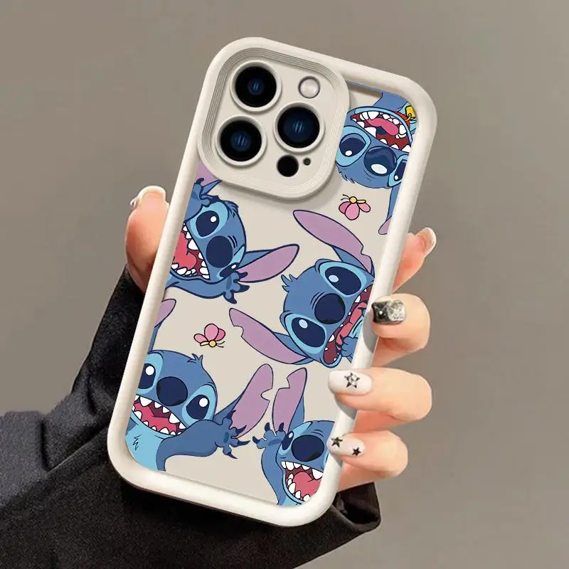 Funda de teléfono para OPPO Reno 12 11 10 4 3 2 5 7 Pro 6 Plus 12F 11F A36 A76 A96 Find X3 Lite A3 Pro cubierta lindo Stitch mate suave TPU - imagen 4