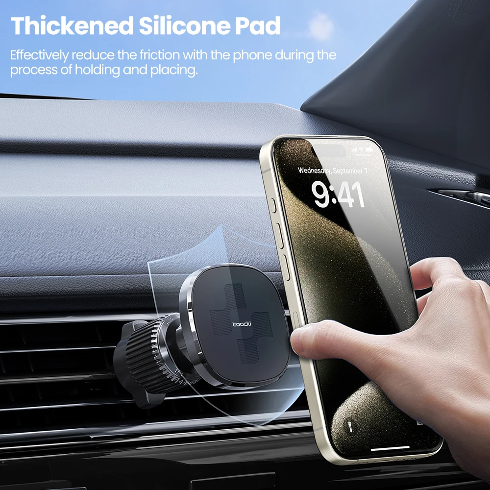 Toocki-soporte magnético de teléfono para coche, Clip de ventilación de aire, Macsafe, para iPhone 15, 14, 13, Samsung, Xiaomi - imagen 3