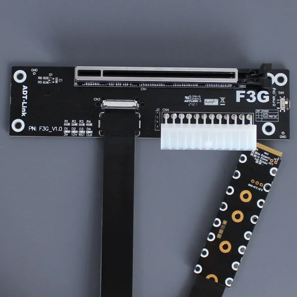 Cable elevador PCIe 5,0 x4, 128Gbs, M.2 Key M NVMe a x16, tarjeta gráfica externa, adaptador eGPU GEN 5 PCI-E para tarjeta gráfica, 25cm, 50cm - imagen 4