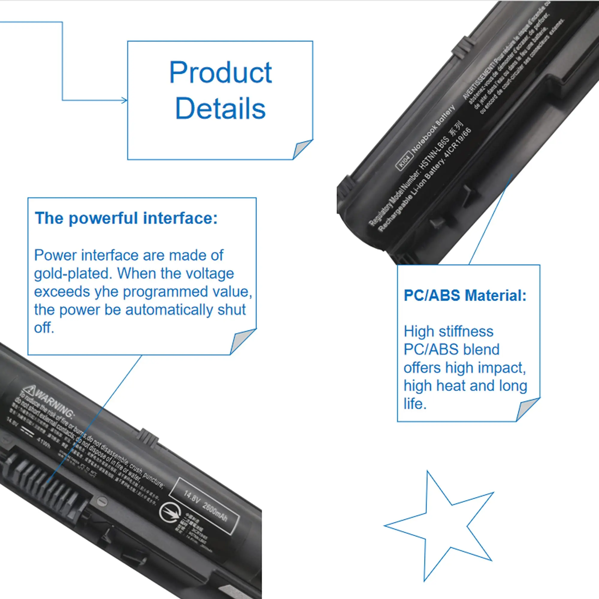 800049-001 KI04 Batería para portátil HP Pavilion 15-ab 15-an 17-g 15t-ab100 17t-g100 17t-s100 Series 15-ab143cl 15-ab223cl 15-ab153nr 15-an044nr 14-ab166us 17-ab220nr 17 -g133cl 800009 -421 TPN-Q158 - imagen 3