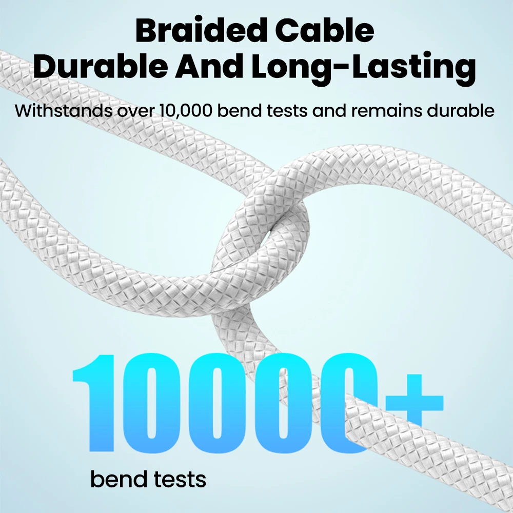 Cable USB C corto de 20CM, Cable de carga rápida de 60W tipo C a tipo C, Cable portátil para banco de energía para iphone 15 16 Samsung Huawei Xiaomi - imagen 5