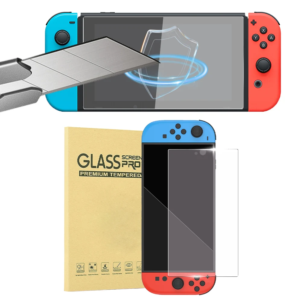 Para Nintendo para Switch 2 películas protectoras de pantalla de vidrio templado película protectora de pantalla de consola de juegos ultrafina resistencia al impacto
