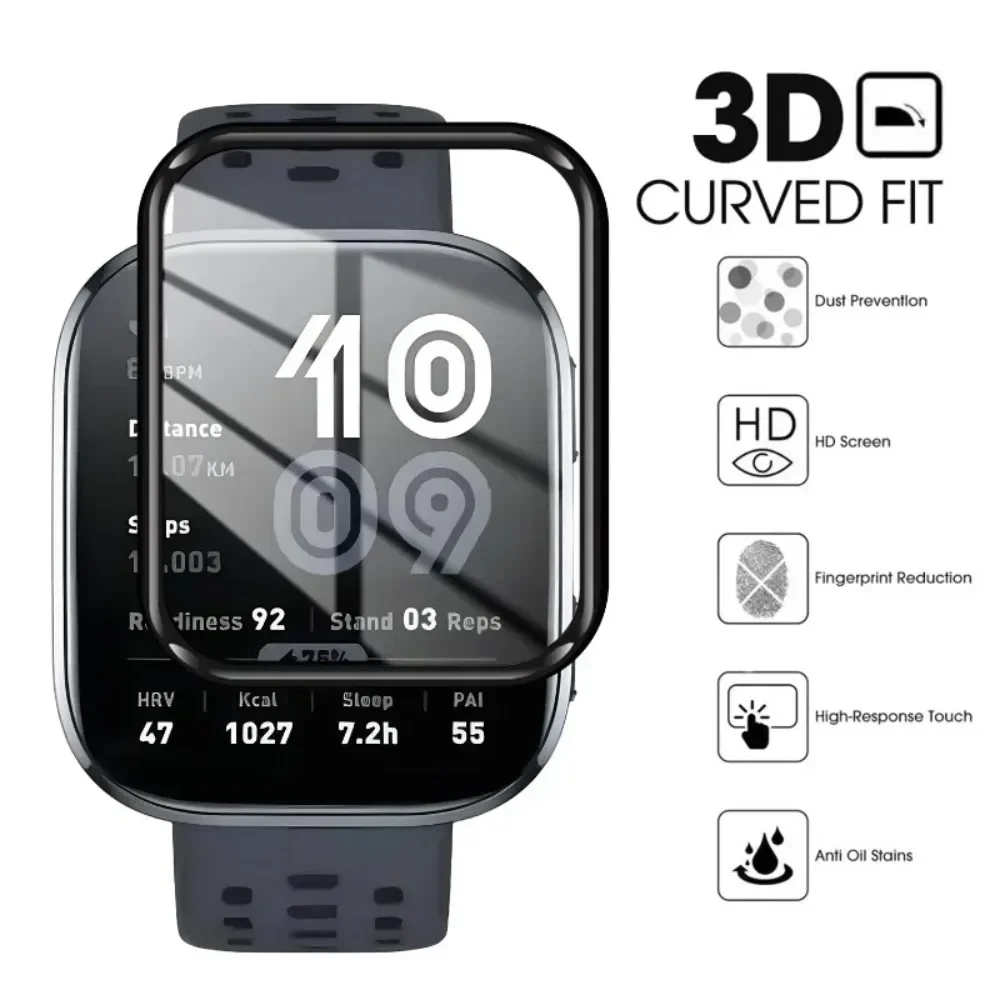 1/3/5/10 Uds película protectora para Amazfit Bip 6 HD Protector de pantalla curvado 3D para Huami Amazfit Bip6 Bip5 Bip3 3Pro Bip Watch Cove - imagen 2
