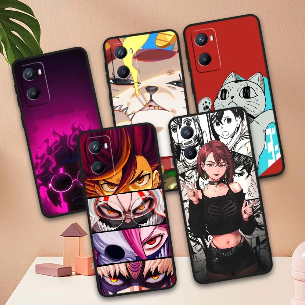 Funda de Anime Art Dandadan para OPPO Reno 12 11 F 10 8 7 6 5 4 Z T Lite Plus Pro 4G 5G funda de teléfono negra