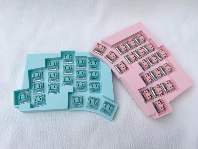 TOTEM-teclado inalámbrico dividido, modo Dual, Bluetooth, perfil bajo, intercambiable en caliente, Zmk, teclado dividido ergonómico personalizado - imagen 4