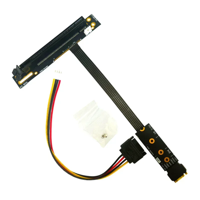 64Gbps de alta velocidad PCIe 4,0 X4 90 PCI-E en ángulo 16X a M2 M.2 M-Key Key M SSD Cable elevador Gen4/3 GPU extensor de placa base es CPU - imagen 5
