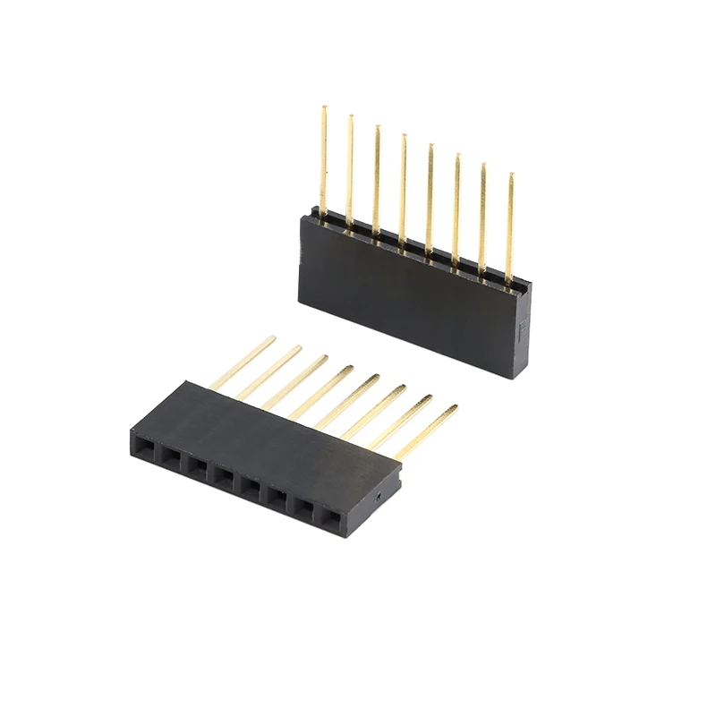 Pines largos hembra de una sola fila para Arduino, Conector de cabezal de placa PCB de 11mm, 10 piezas, 2,54mm, 1x2/3/4/6/8/10/15-40 pines - imagen 2