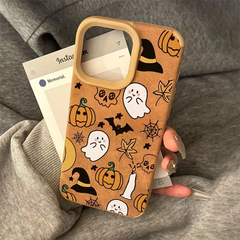 Funda suave de piel de oveja Vintage a prueba de golpes de piel sintética mate para iPhone 17 11 12 13 14 15 16 Pro Max Plus XS X XR - imagen 4