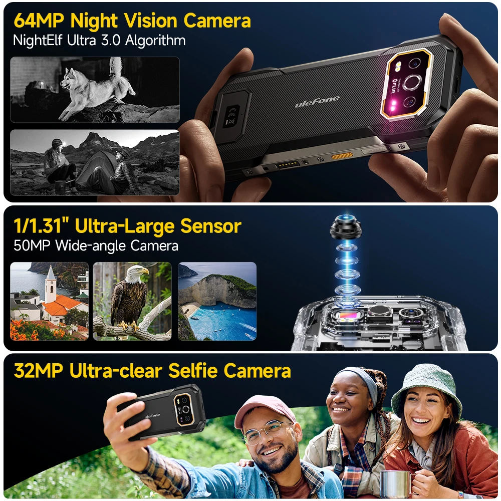 Ulefone Armor 27T Pro 5G Teléfono resistente con cámara térmica FLIR - imagen 3