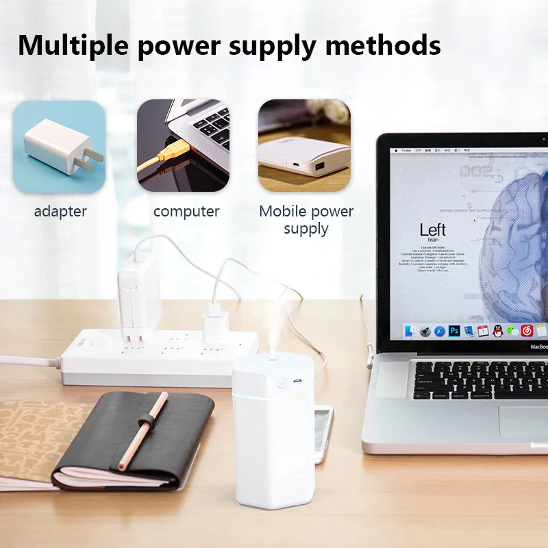 Mini humidificador de aire para oficina, difusor de Aroma de humidificación de aire de escritorio para habitación, Usb, purificador de niebla para coche y hogar pequeño - imagen 3