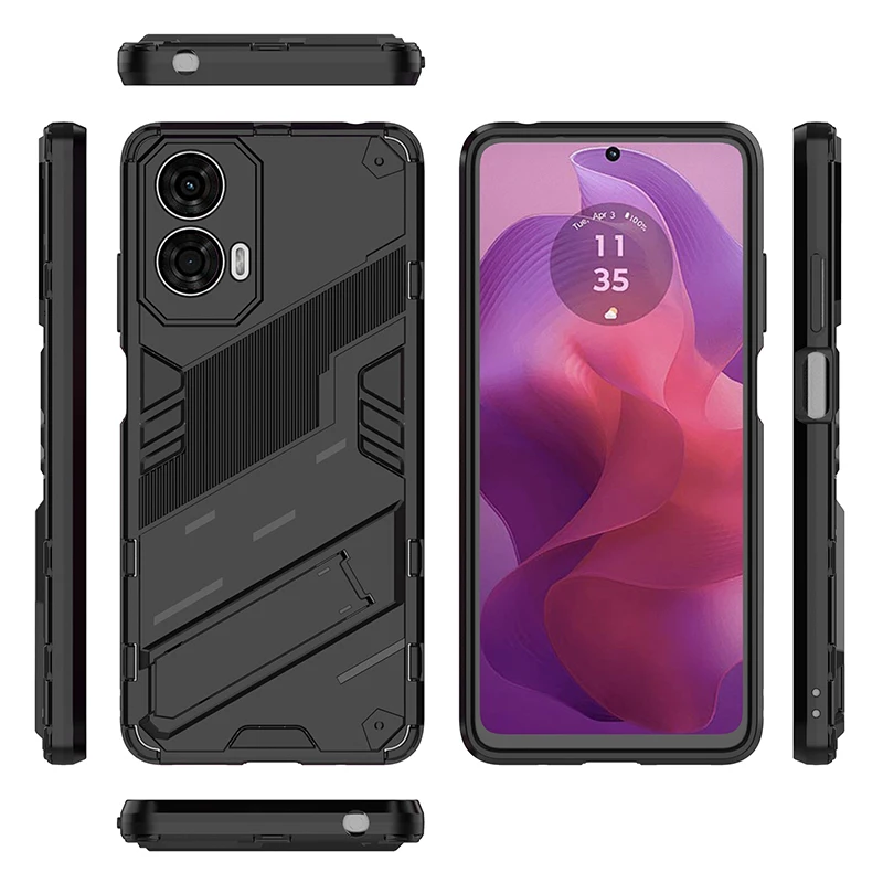Funda a prueba de golpes para Moto G24 G04 G04S E14 MotoG24 Power Armor, funda protectora trasera para Motorola Edge 50 Fusion Edge50, funda de teléfono - imagen 5