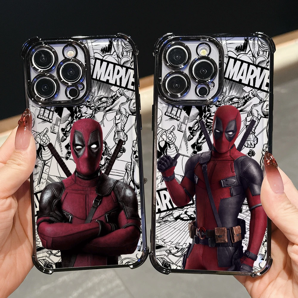 Funda de teléfono divertida Deadpools Marvels para Xiaomi Mi 15 14 13 Ultra Poco X7 X6 X5 X3 F5 F4 Pro 5G funda suave transparente anticaída