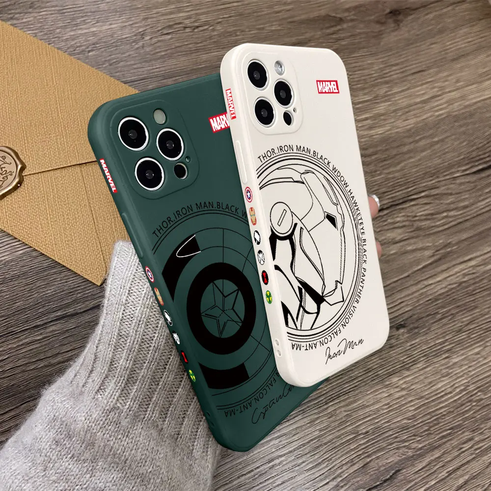 Funda de teléfono de Iron Man Capitán América para Oppo, cubierta de TPU suave para Oppo Realme, C65, C63, C55, C53, C35, C33, 11, 10, 9, 9i, 8, 8i, 7 Pro Plus, 4G, 5G - imagen 4