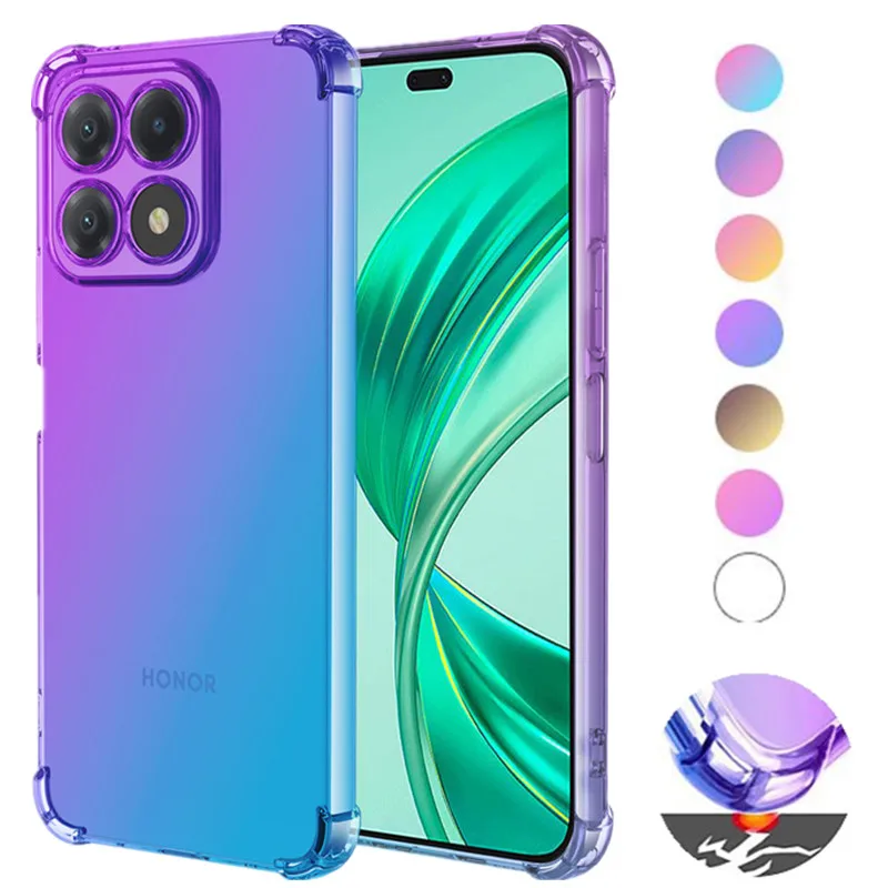 Funda de TPU con gradiente a prueba de golpes para Honor X8c X7c X5b Plus X6b X8b X7b 5G X8a X7a X6a X6 X8 funda protectora Fundas Coque Capa