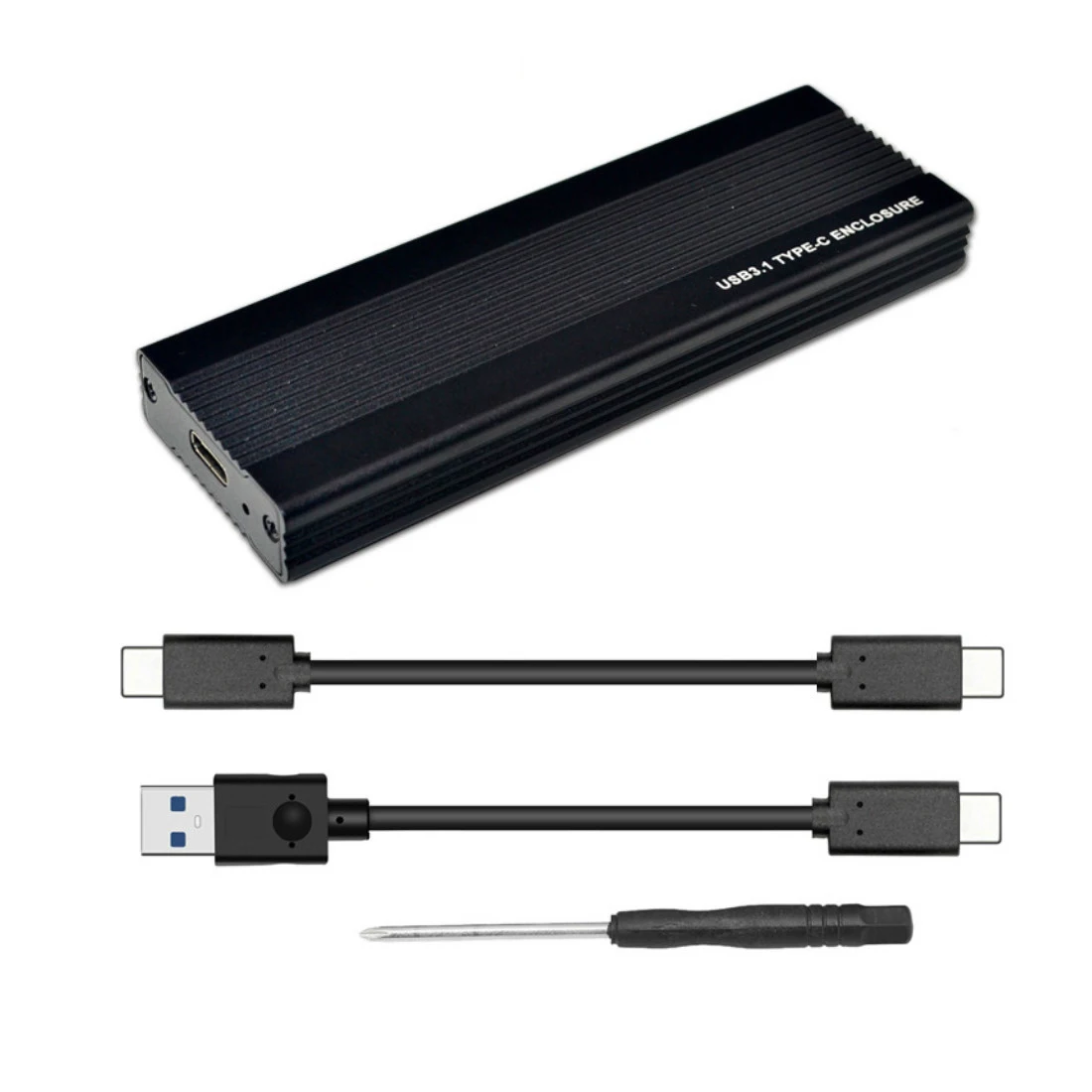 Caja de carcasa SSD M.2 NVME, Adaptador tipo C a USB 3,1, Chip JMS583, M.2, clave M, NVME, nueva