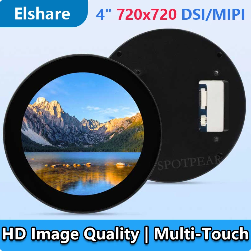 Raspberry Pi 4 pulgadas 720 × 720 DSI MIPI LCD círculo pantalla táctil 4 pulgadas para Luckfox Lyra RK3506/ESP32-P4/Luckfox Omni3576
