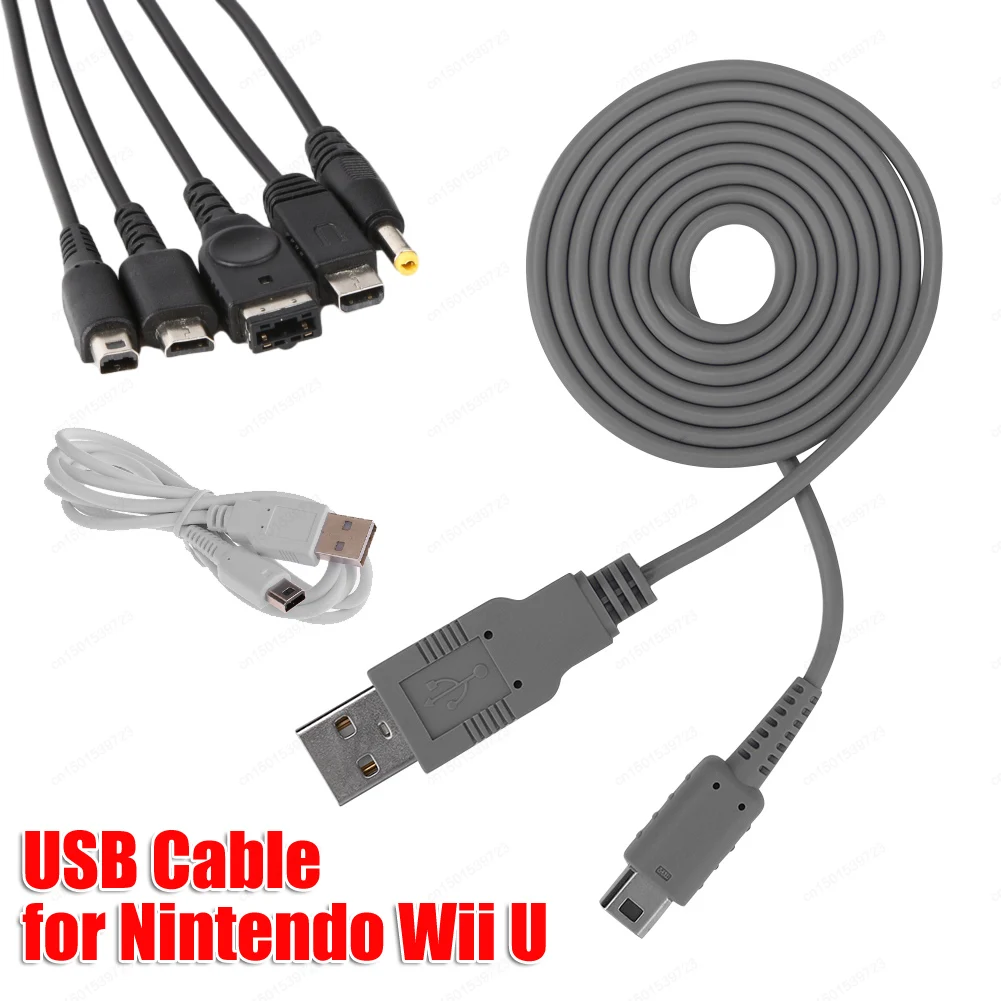 Cable de carga USB de 1m para Nintendo WII U, controlador de juegos, cargador de alimentación de datos, líneas de suministro de energía para consola