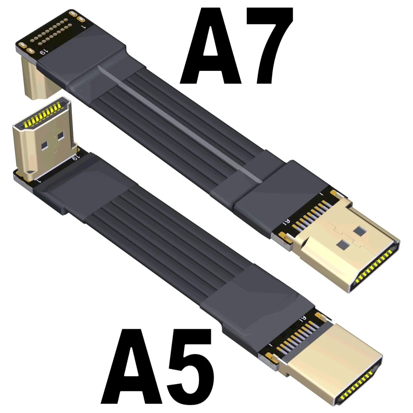 Cable de extensión de vídeo plano incorporado, compatible con HDMI 2,1, tipo A, macho a macho, compatible con 2K/240hz, 4K/144Hz para extensor de vídeo HDTV - imagen 3