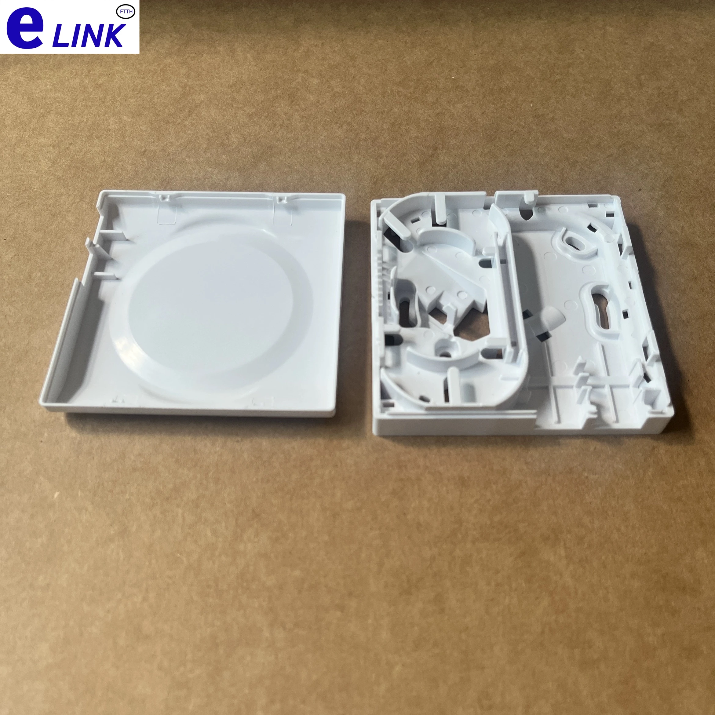 Caja de escritorio de fibra óptica, 10 Uds., 2 puertos, panel de conexión FTTH, material ABS