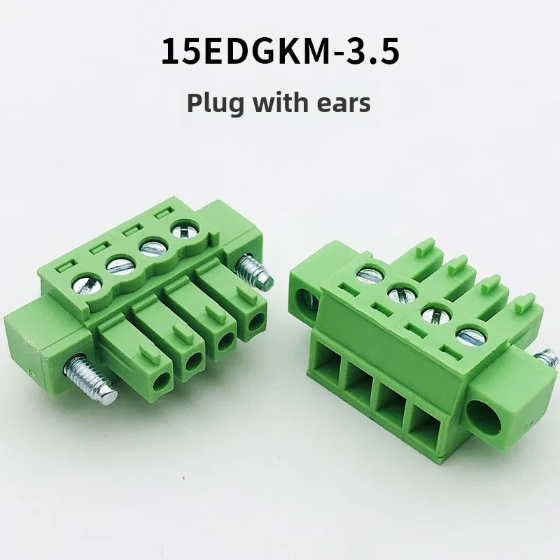 1 Juego de terminal enchufable de 15EDGRKP-3,5mm a tope sin soldadura 2P3P4P5P6P7P8P9P-24P con brida 2EDGKP conector enchufable macho y hembra - imagen 4