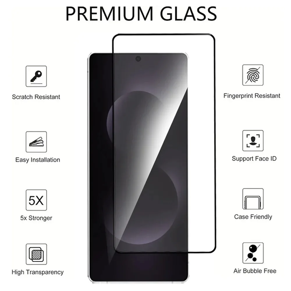 3 uds cubierta completa de vidrio templado para Samsung Galaxy S25 S23 S24 Ultra S22 S24 S20 Plus S23 S24 FE Protector de pantalla de alta definición - imagen 2