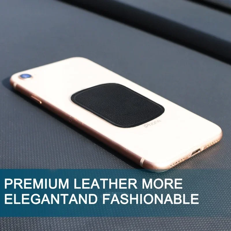 Disco magnético para soporte de teléfono de coche, placa de Metal magnética, hojas de hierro de cuero para montaje en ventilación de aire, soporte para coche - imagen 5